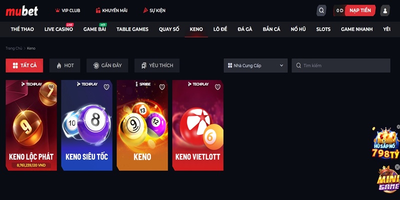 Bí Kíp Chơi Game Keno MUBET Luôn Có Thưởng 1 game-keno-mubet
